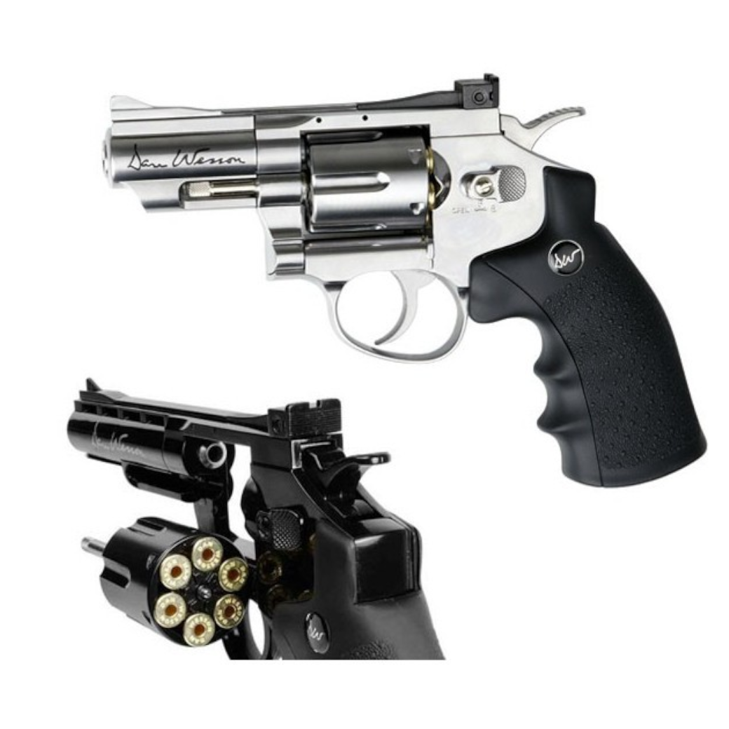 Pistola Aire Asg Dan Wesson Full Metal Balines C02 Blanco