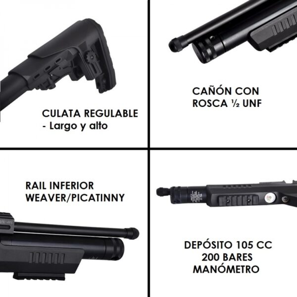 PISTOLA PCP KRAL PUNCHER NP-01 Cal 5,50mm - 20 JULIOS - Image 2